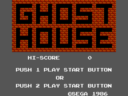 Ghost House Title Screen